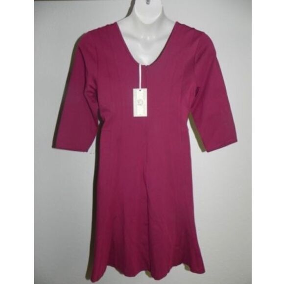 MYNT 1792 Dress Burgundy Plus Size 14W Womens NWT - Picture 4 of 4